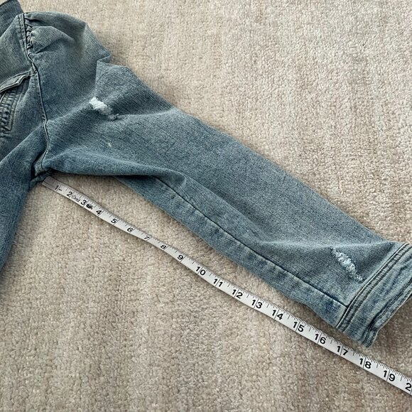 Tinseltown Blue Distressed Jeans Denim Jacket XL - Picture 7 of 13